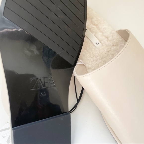 Zara faux lined flat mules - Picture 3 of 9